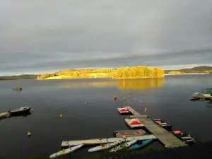 Schöner Sonnenuntergang auf dem Snake Island