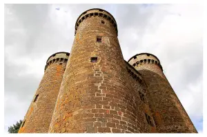 Les imposantes tours du château d'Anjony - Tournemire