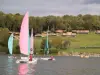 Sailing on the lake of Val Joly